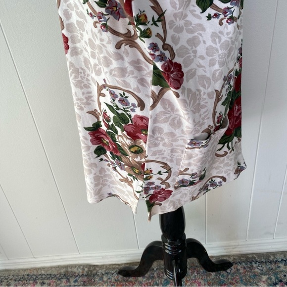 VTG 90s Capacity Knits Blazer Cardigan Floral Beige  Oversized Size Medium - Picture 9 of 16